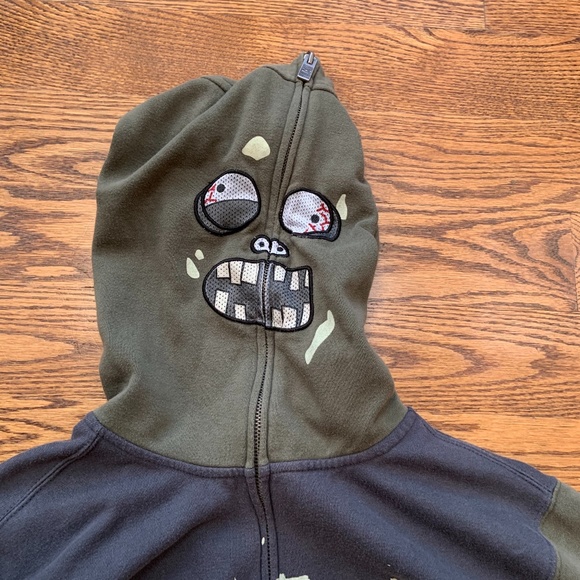 Volcom fear charcoal zip monster hoodie - Picture 3 of 8